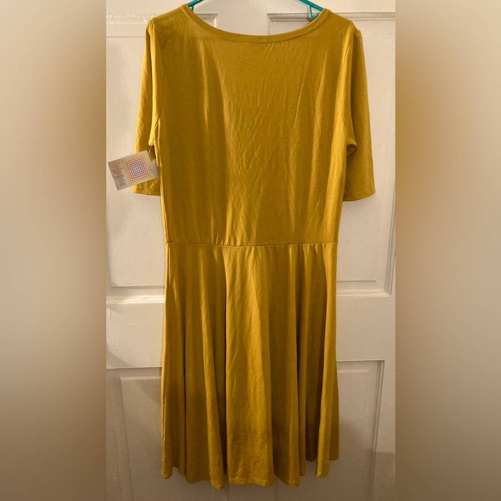 LuLaRoe Yellow Midi Dress - Picture 4 of 6